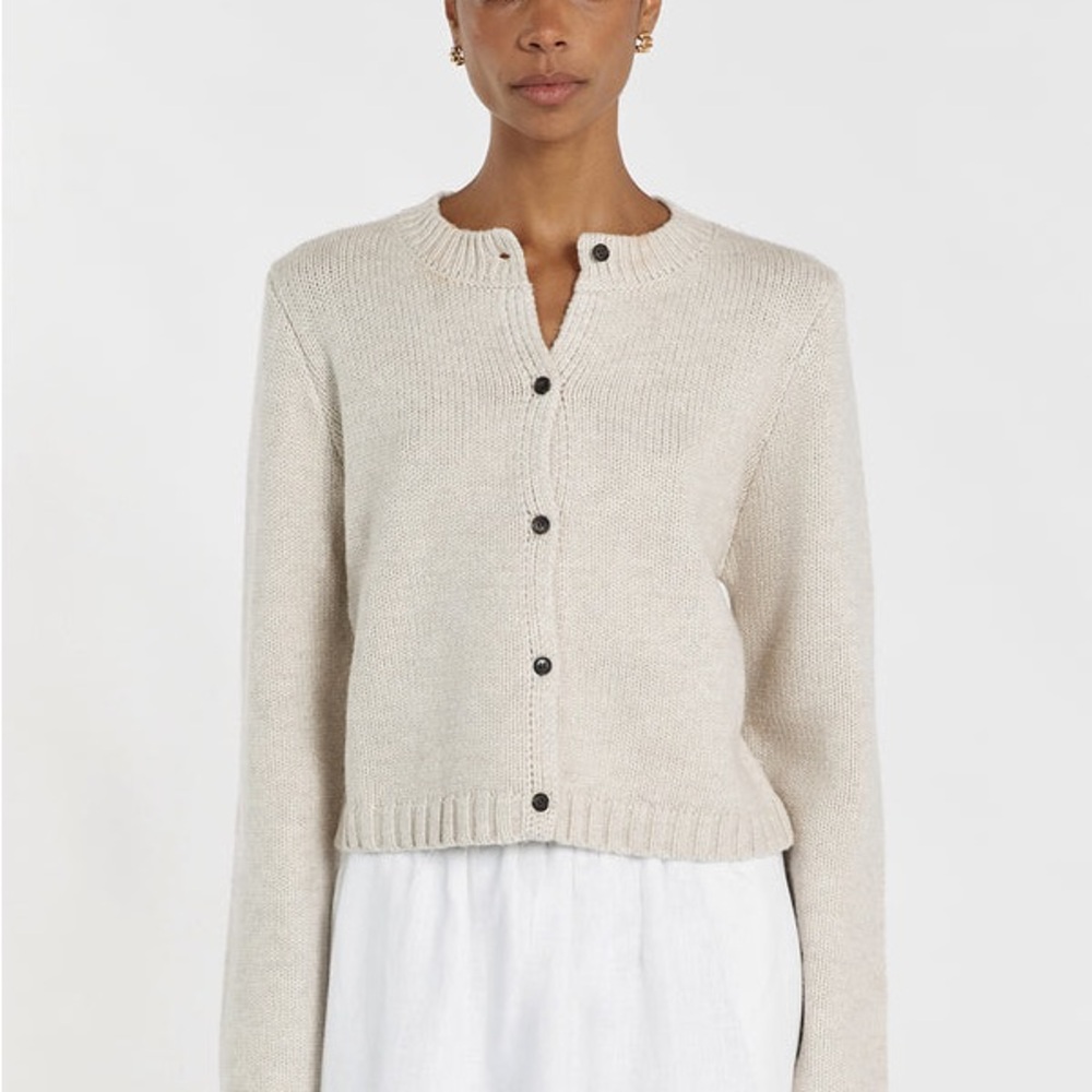 DISSH FOSTER CHALK KNIT CARDIGAN